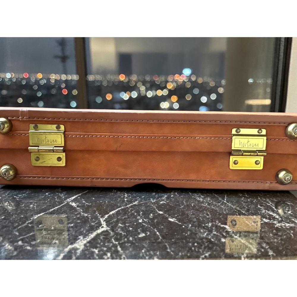 Vintage Hartmann Belting Leather Attache Briefcase Tan USA 18x13x5 - Picture 13 of 13
